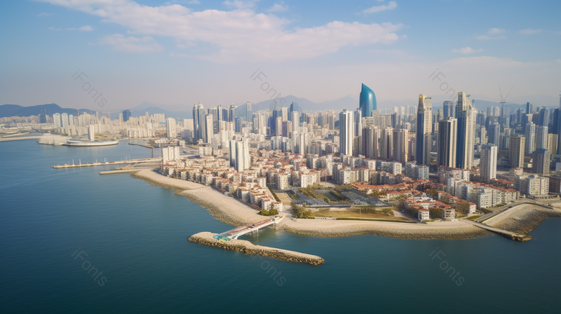 青岛沿海一线城市高楼城市摄影,高清,摄影图,摄影图片,图片大全,摄影图免费下载